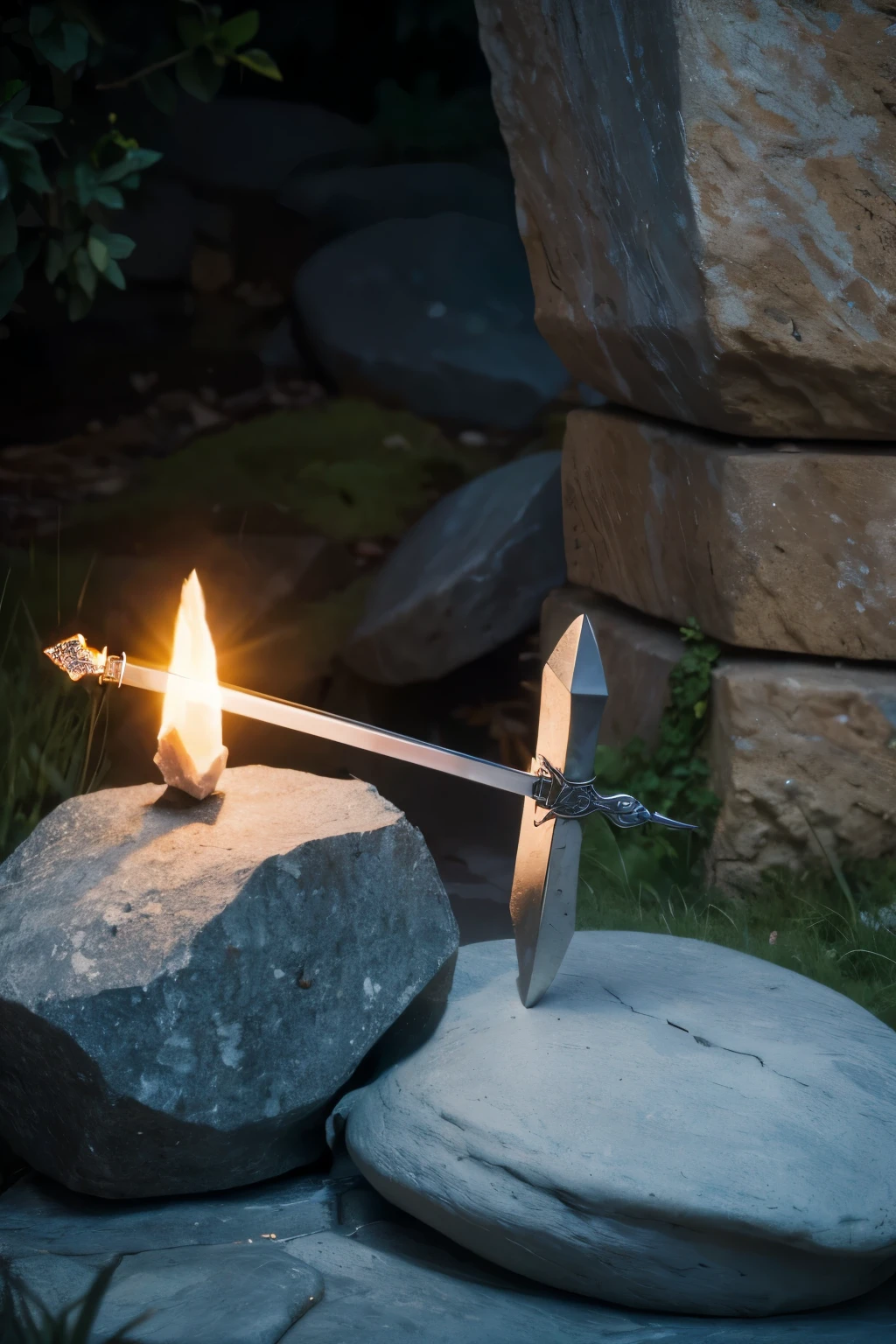 The stone with the sword in the stone stuck in the stone before she died
