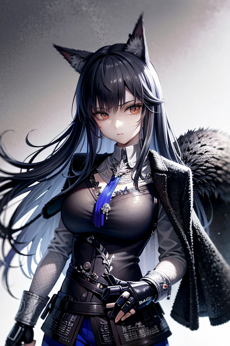 Best Quality, high detail, 4k, human, robot girl, Android Face(Metal), steel & titanium leather, robotic face(with human features), cyber eyes(Circle of hard eyes, clear pupil), 1 girl, Formal, perfect hands(5 fingers), Wig(fake fur), big breasts, Bionic armor, longitud total, whole body, Masterpiece body,