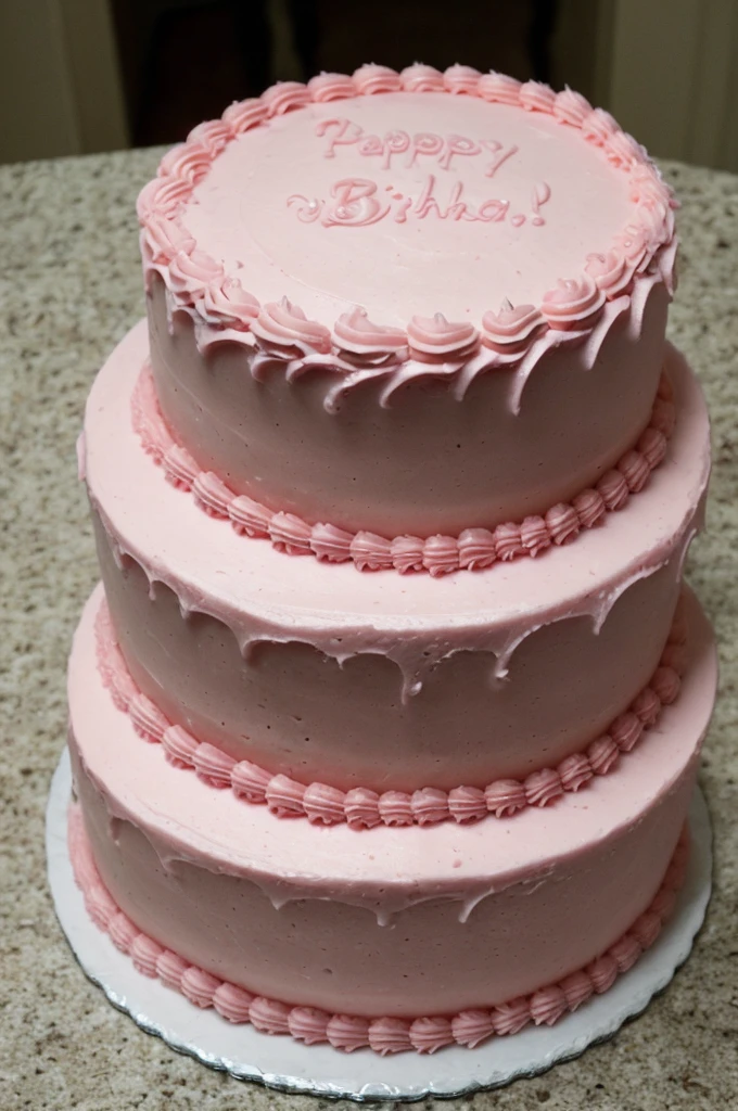 Pink cake, pink birthday party, number 18 on the cake