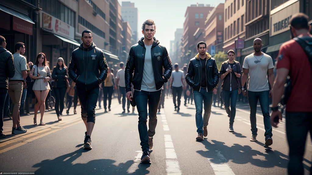 cinematic color grading film, dramatic scene, photography, RAW, Masterpiece, ultra wide angle, bustling street in Los Santos, Ultra Fine Photo, many people in the street, each with a floating 3D identification number above their head, Best Quality, Ultra High Resolution, Photorealistic, volumetric light, RAW photo, diverse crowd, (extremely detailed CG unity 8k wallpaper), professional photography, trending on ArtStation, trending on CGSociety, Intricate detail, High Detail, Sharp focus, dramatic, photorealistic, urban, vibrant street scene, (high detailed skin:1.2), 8k uhd, dslr, soft lighting, high quality, film grain, glossy, (Highest quality:1.3), (sharp focus:1.5), (photorealistic:1.3), (highly detailed skin), (detailed faces), (high detailed skin:1.2), (glistening skin:1.2), diverse characters, (highly detailed skin textures:1.15), (detailed faces), (high detailed skin:1.2), (glistening skin:1.15), glossy, (urban clothing:1.5), GTA 5, Los Santos, (daytime:1.2), clear sky, film grain, glossy, reflections, full body shots of many people with floating 3D identification numbers, professional look