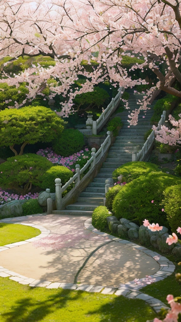 a beautiful detailed chinese peach blossom garden, highly detailed 4k 8k UHD photorealistic, lush green foliage, vibrant colorful flowers, soft warm lighting, natural scenery, serene tranquil atmosphere, intricate flower petals, exquisite botanical elements, realistic depth of field, nature landscape