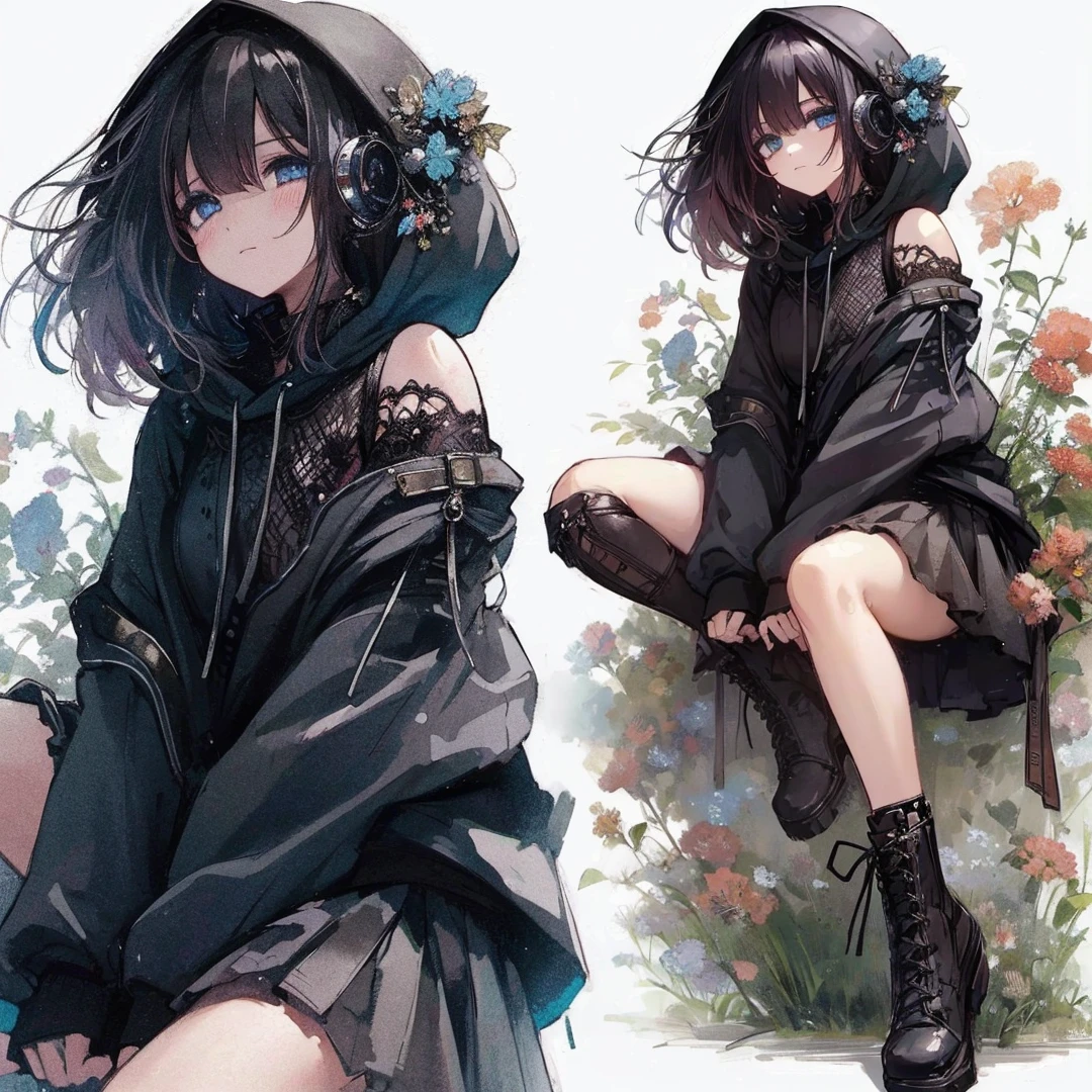 Official art using high-quality hand-drawn watercolor sketch techniques. (best quality,4k,8k,highres,masterpiece:1.2),ultra-detailed,beautiful detailed eyes,A girl with beautiful eyes, everyone, beautiful anime girl, cute anime girl, smooth anime art, anime style, elegant colors, soft lighting, delicate beautiful eyes, very coquettish, (beautiful large breast:1.2), (correct hands:1.2),