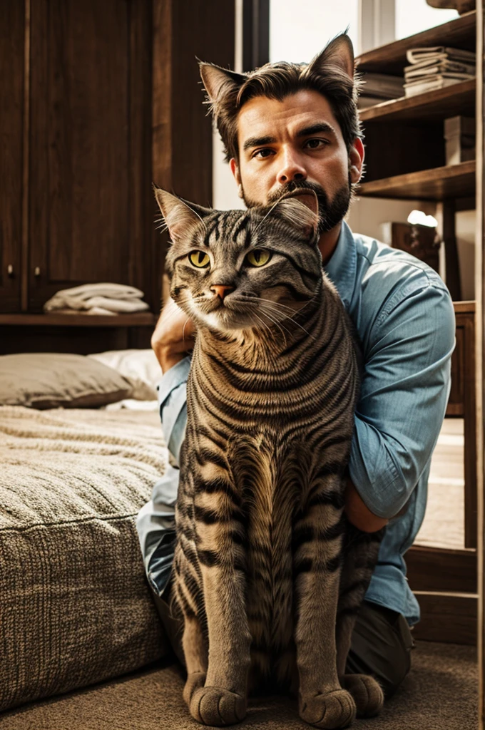 Cat vs man 