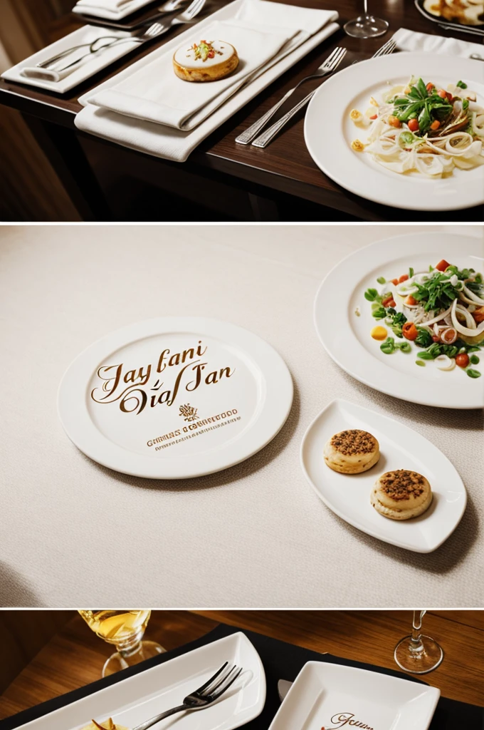 Elegant restaurant logo options that say "Jayari "