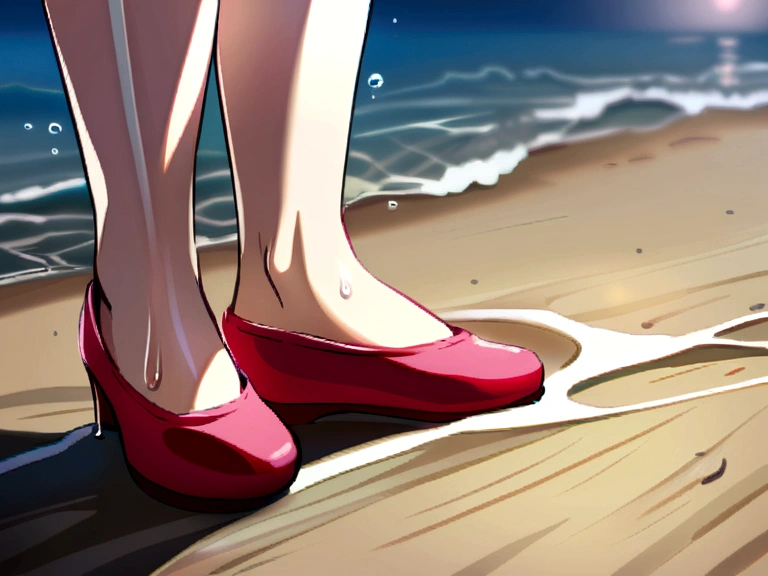 Girl who peed on herself on the beach