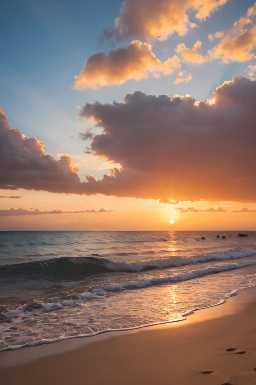 Sunset landscape Sandy Beach