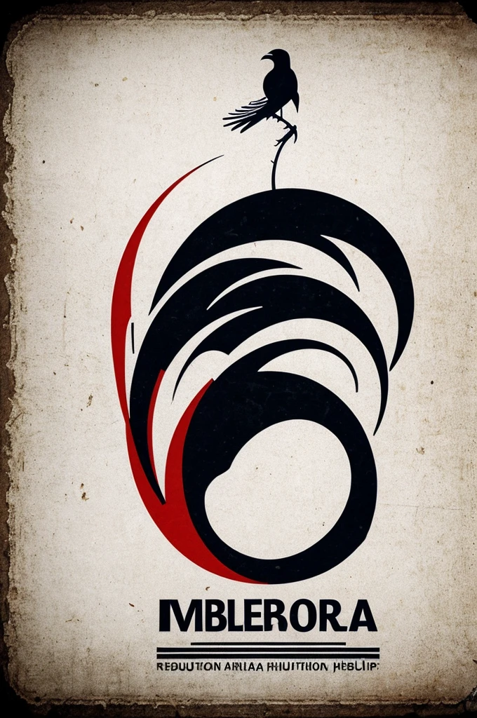logo, representative of freedom and revolution but of humble origins, poor demonstrating simplicity but hope to achieve a dream, Venezuelan alternative rock band logo, artwork, beautiful but colorless, that these meanings are present in the logo