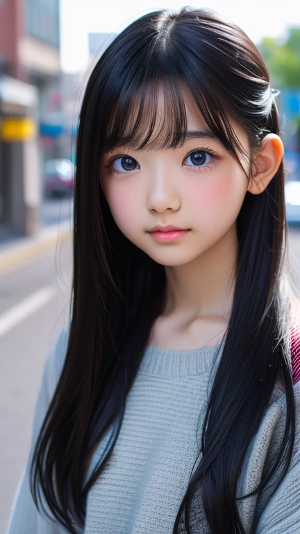 8K、cute、Adult Girl、detailed、black eye、Black Hair