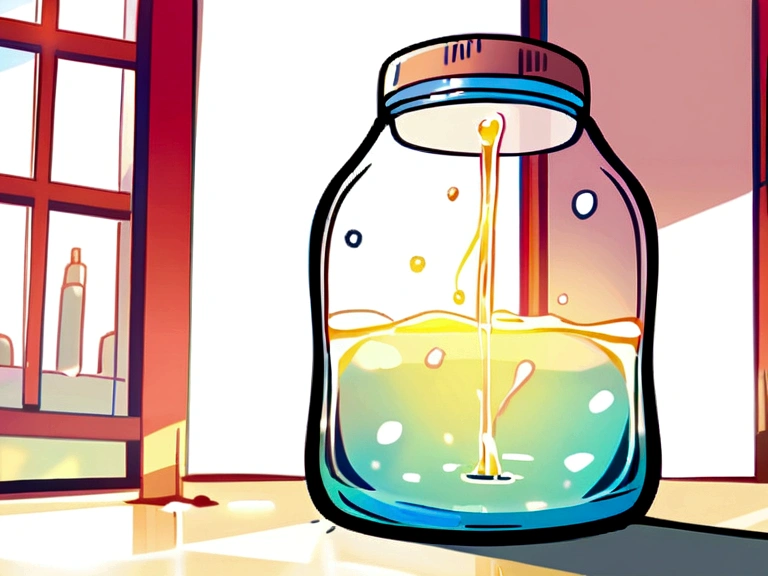 Naked girl peeing standing peeing in a bottle