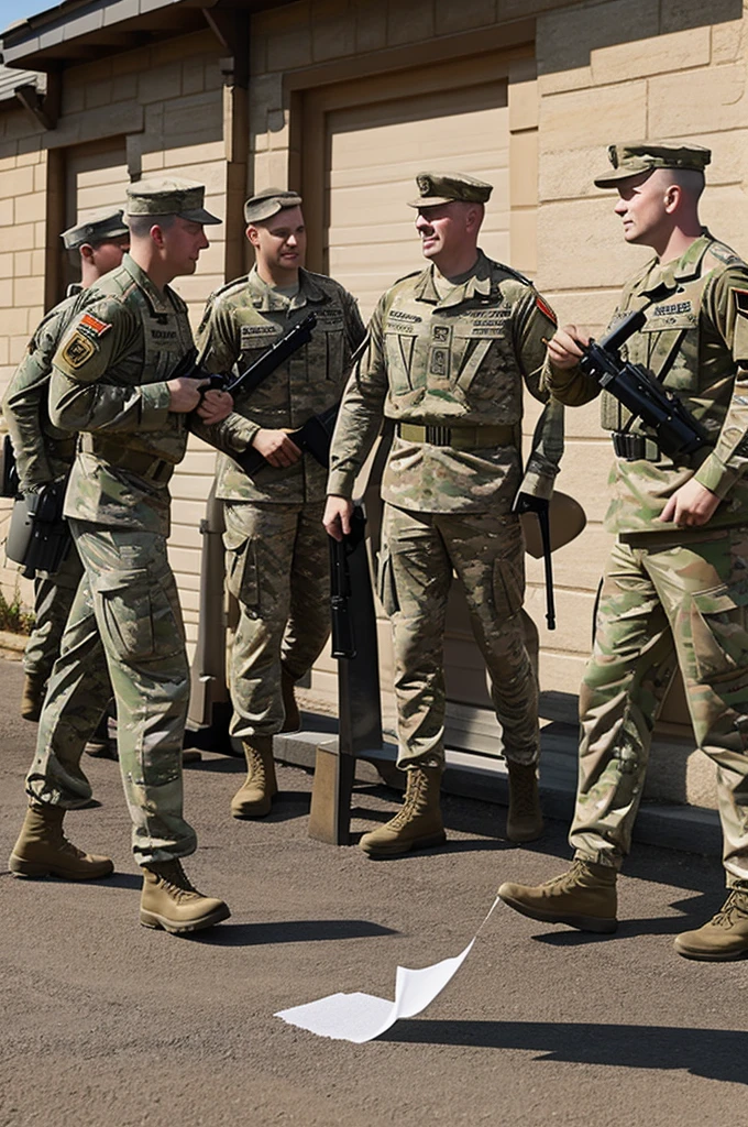  soldiers dissolving a union.