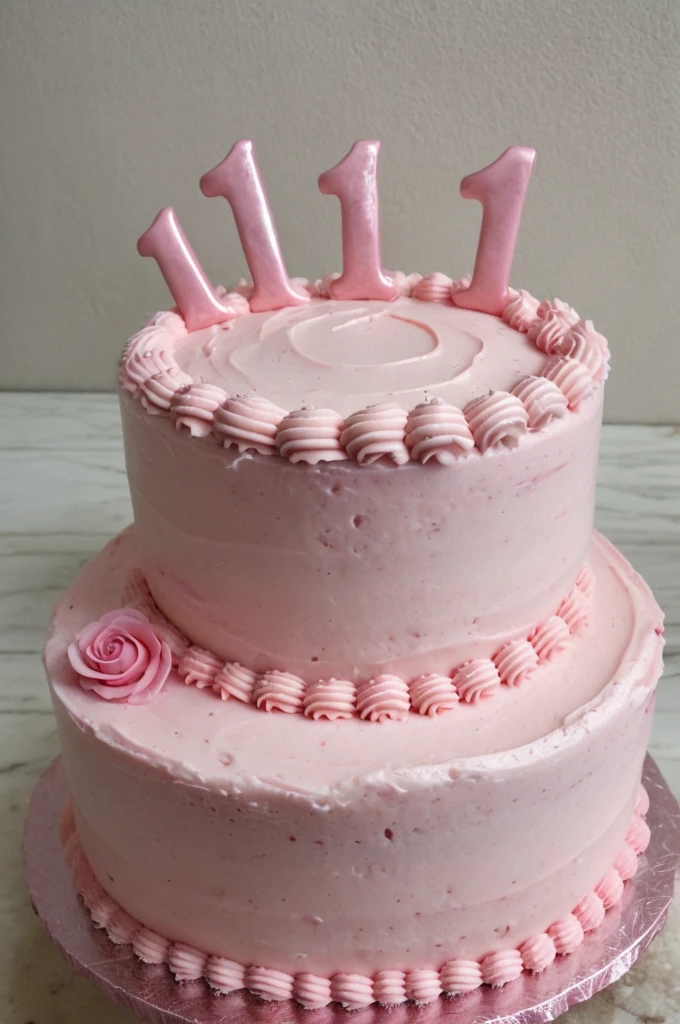 Pink cake, pink birthday party, number 18