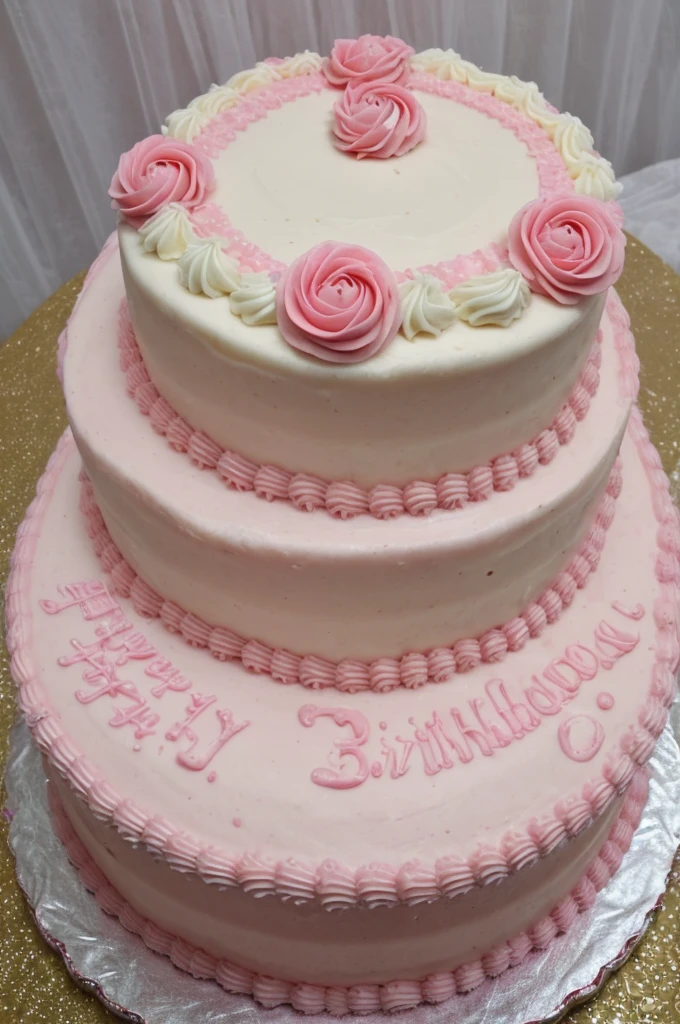 Pink cake on a celebration table, pink birthday party, number 18