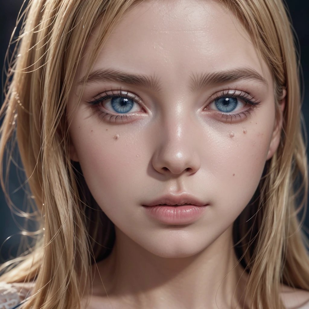 Chica rubia de ojos azules, beautiful detailed eyes, beautiful detailed lips, extremely detailed eyes and face, long eyelashes, 1girl, fantasy, dreamlike, ethereal, soft lighting, warm colors, cinematic, photorealistic, high quality, 4k, 8k, extremely detailed, masterpiece, vibrant colors, natural lighting, detailed skin texture