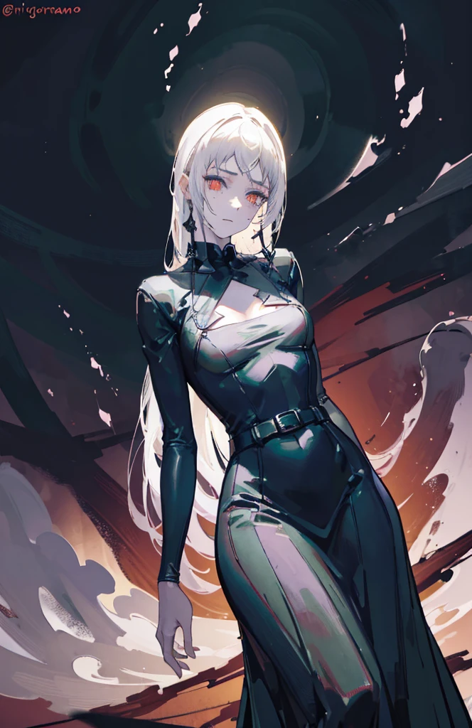 A beautiful detailed black shark girl wearing a long elegant evening dress, stunning detailed facial features, flowing long hair, dramatic makeup, graceful and poised posture, standing in a lush, idyllic garden setting with blooming flowers, warm evening lighting, cinematic composition, highly detailed, photorealistic, Renaissance painting style, muted color palette, dramatic chiaroscuro lighting