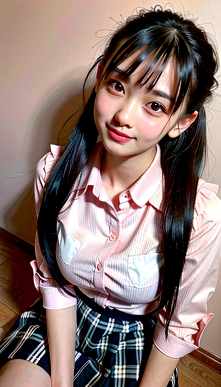ultra-detailedliert, clear_image, Complex_detailed, Delicate illustrations, extra detaileded face, Fine grain, Tabletop, Highest quality, Ultra-high resolution,throw、
(Standing Sex:1.2), (Put your feet together:1.3), (throw:1), (From above:1.2), (panties:1.4), Browsing Caution、()Vulgarity:1.6)、juice, (Camel Toe:1.2),
garden, wall, wallに向かって, (Thin legs:1), (sunlight:1.3), afternoon, (Small waist:1), (Cowboy Shot:1.2),
(Brown eyes:1.3), smile, View your viewers, Side Ponytail, (Long Hair:1.2), (Black Hair:1.2), Ahoge, Blunt bangs, Fluffy breasts、huge , Baby Face, 11 years old, , smile, (Skirt flip:1.3), close your eyes,
(Checkered clothing:1.2), (Pink frel blouse :1.45), Pink Shirt, (Ruffled shirt collar:1.1), Juliet Sleeve, (Border ruffled skirt:1.2), (Black pleated skirt:1.3), (Hair Ribbon:1), (Black Ribbon:1), socks, loafers