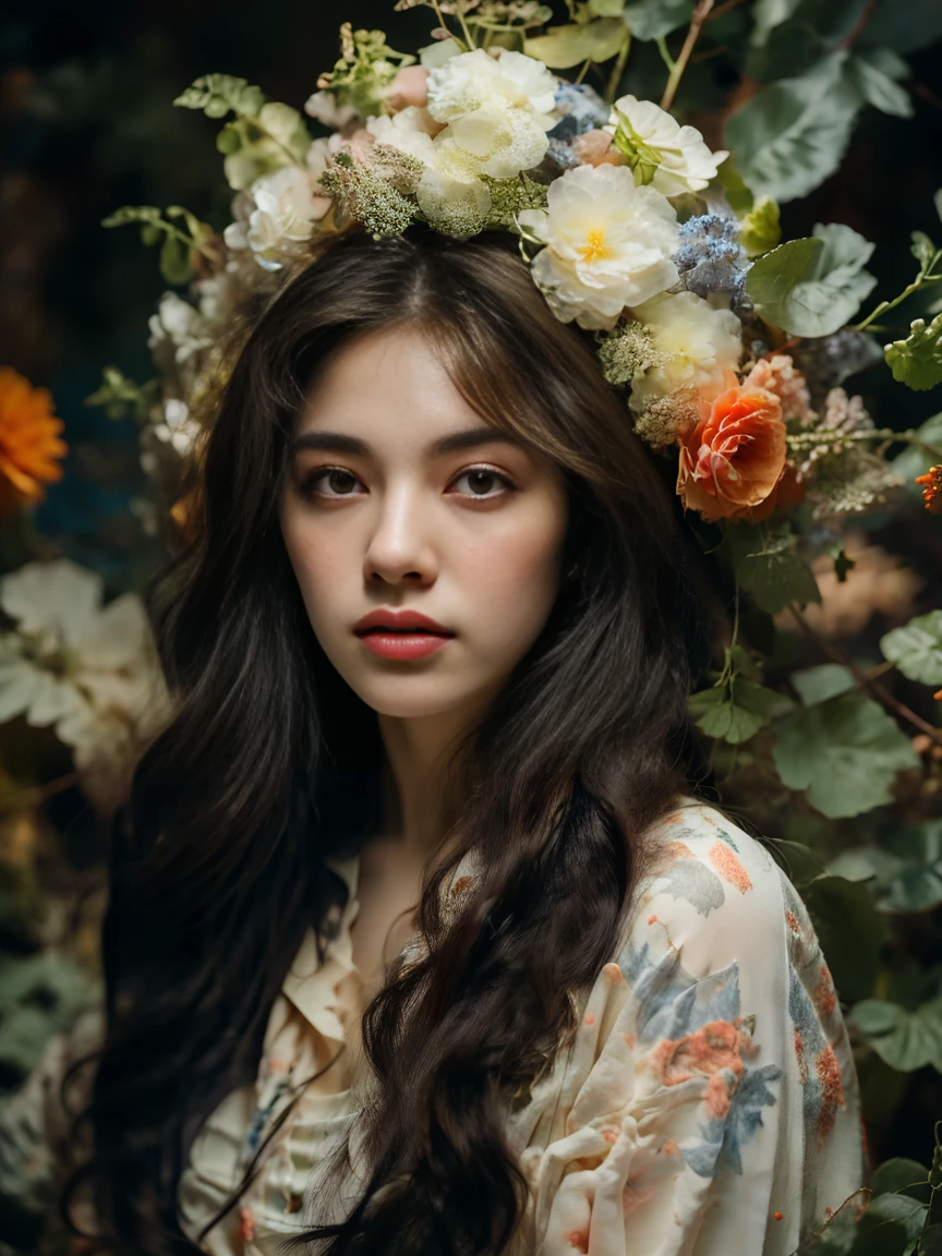 spring，1girl，((beautiful eyes))，((Perfect and refined limbs))，Sitting，在Grass地上，tent，flower，outdoor，Tree，landscape，daytime，Sky，cloud，Grass，橙flower，白flower，nature，Vague，红flower，(masterpiece，Best quality:1.2)，lifelike，Reality，梦幻般的Light芒，错综复杂的detail，Ultra Detailed，detail，High contrast，美丽细致的Light芒，Bright，更多detail，精细发Light，very fine 8K CG wallpaper，Depth of Field，Abuse of color difference，Soft colors，非常精致的Light线，眩Light，Light，Light粒子，reflection，((Infrared photography))