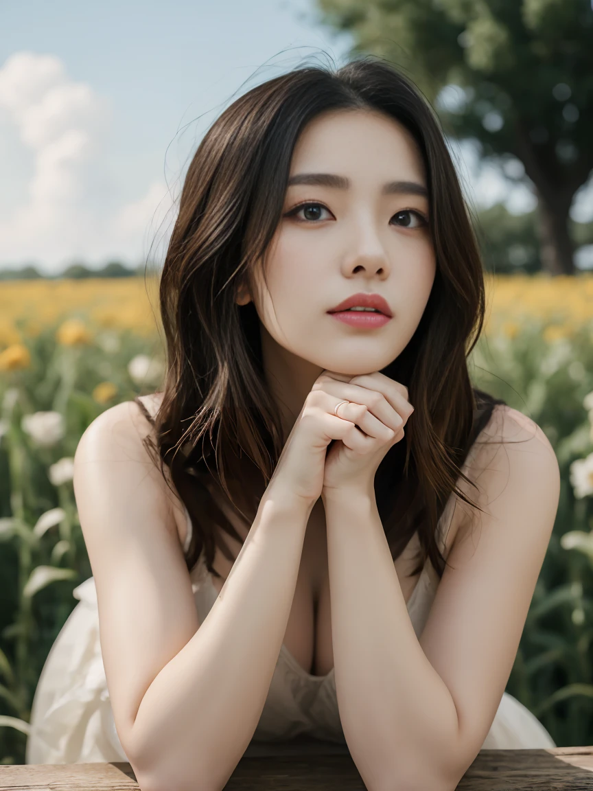 spring,1girl,((beautiful eyes)),((Perfect and refined limbs)),Sitting,在Grass地上,tent,flower,outdoor,Tree,landscape,daytime,Sky,cloud,Grass,橙flower,白flower,nature,Vague,红flower,(masterpiece,Best quality:1.2),lifelike,Reality,梦幻般的Light芒,错综复杂的detail,Ultra Detailed,detail,High contrast,美丽细致的Light芒,Bright,更多detail,精细发Light,very fine 8K CG wallpaper,Depth of Field,Abuse of color difference,Soft colors,非常精致的Light线,眩Light,Light,Light粒子,reflection,((Infrared photography))