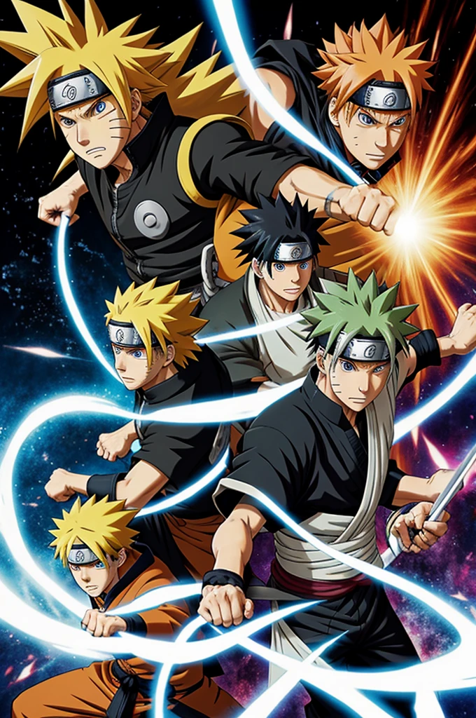 Naruto Sage Mode of the Six Paths fighting Aizen in his final form
