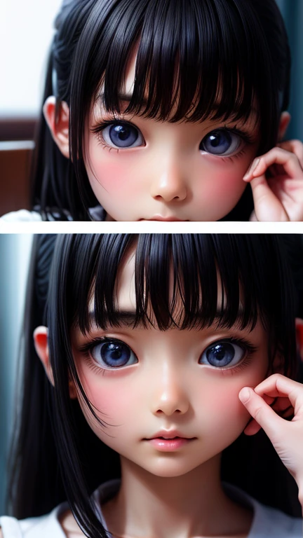 8K、cute、Adult Girl、detailed、black eye、Black Hair、sexy、Random Pause、Random hairstyle、reflected light, Chiaroscuro, Written boundary depth, Cinema Lighting, Ray Tracing, Sony FE GM, Ultra-high resolution, 超detailed, masterpiece, Textured skin, Attention to detail, Highest quality, Awards,Bitch、Huge breasts、Too big、Saggy breasts、whole body、