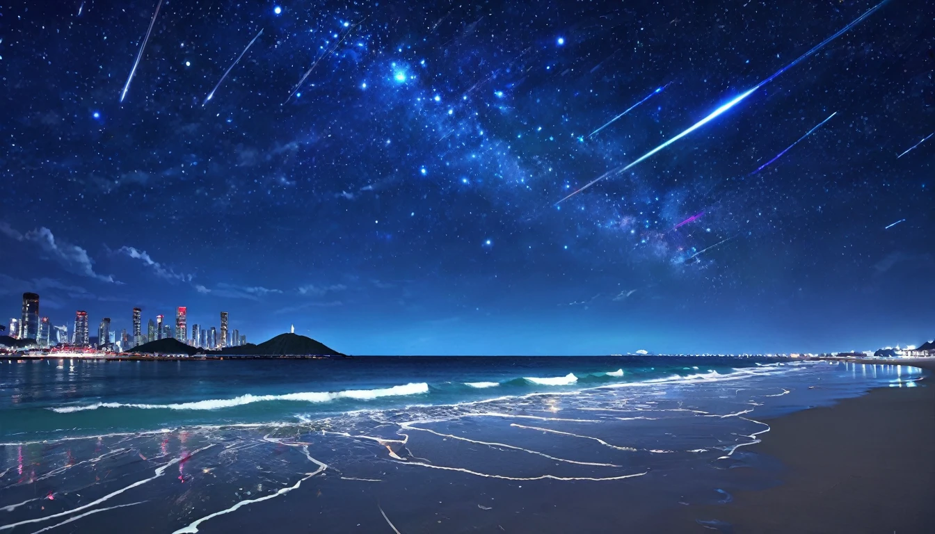 cyber punk、Empty beach、Starry Sky