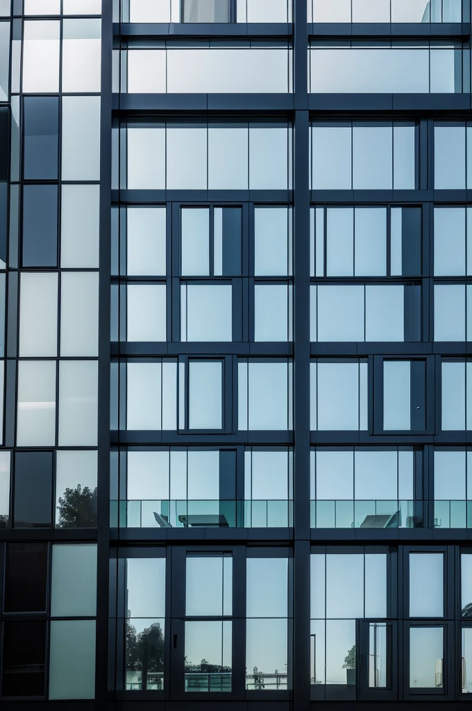 Facade windows made of glass