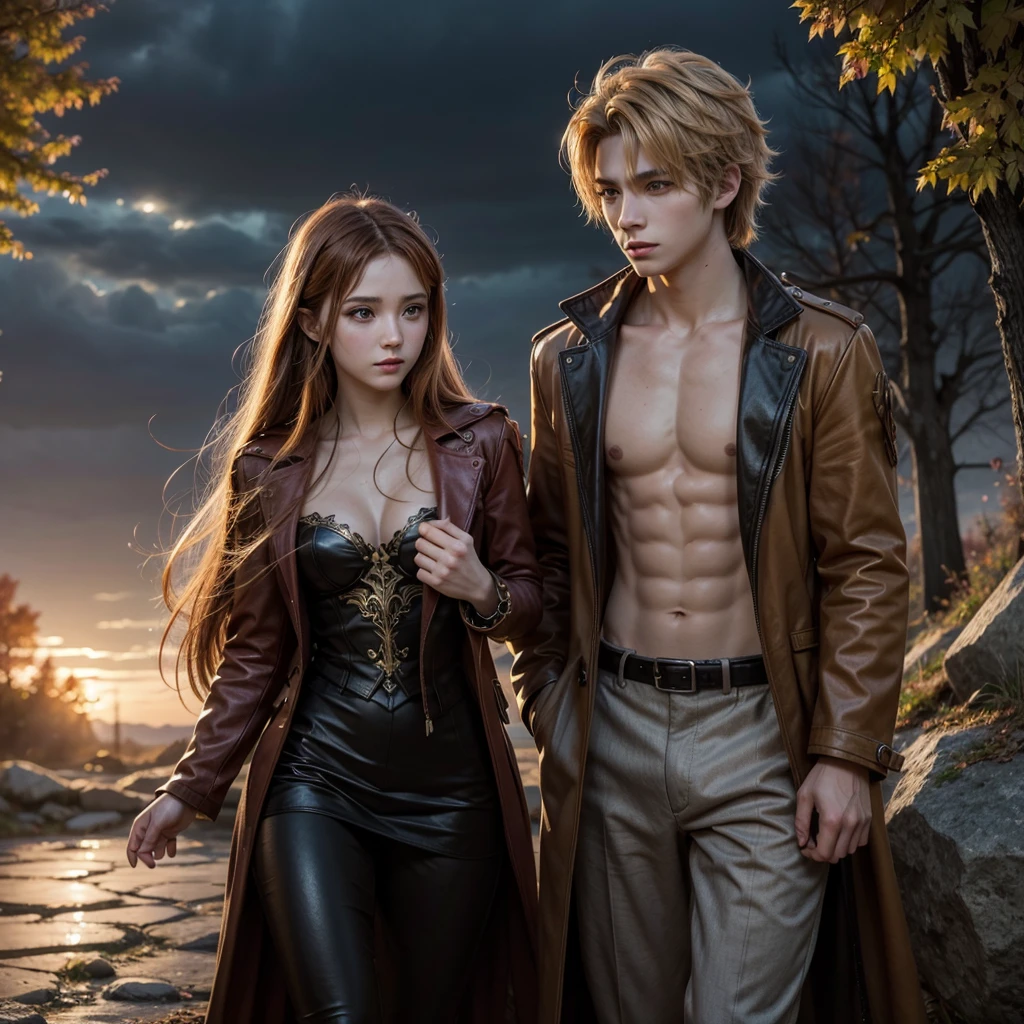 I want fantasy style anime characters based on autumn young men 