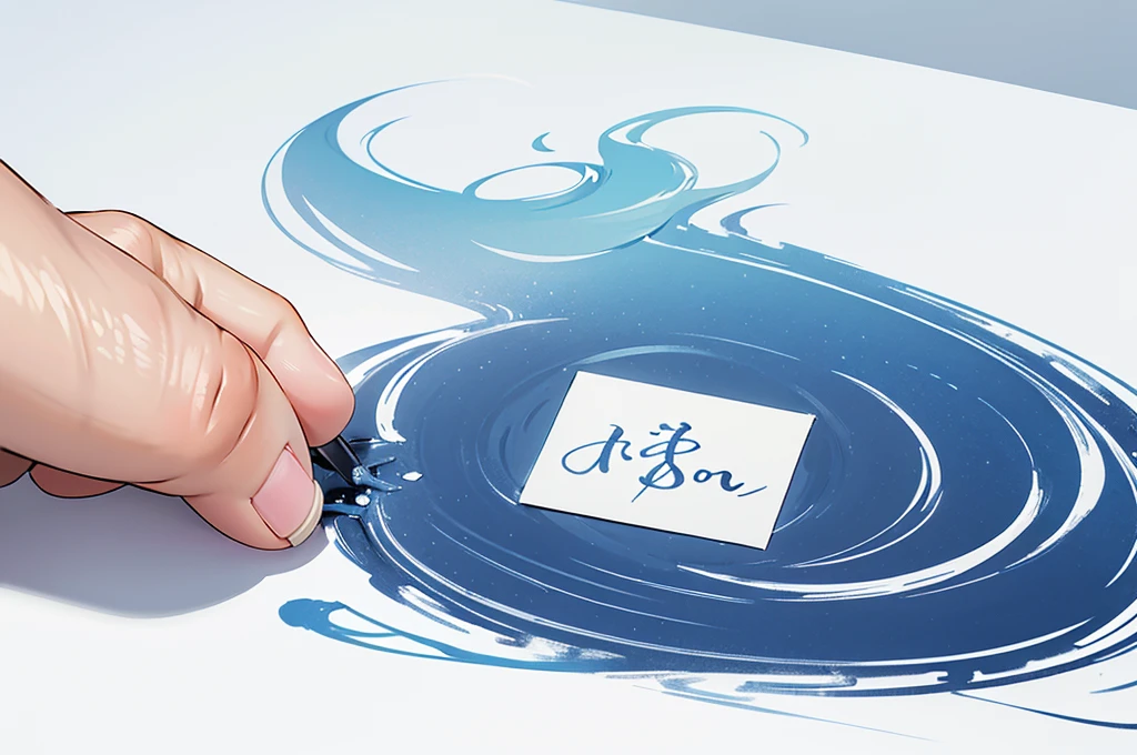 1."Dream"
   - Use calligraphy fonts with an elegant handwriting style. The background is plain light blue