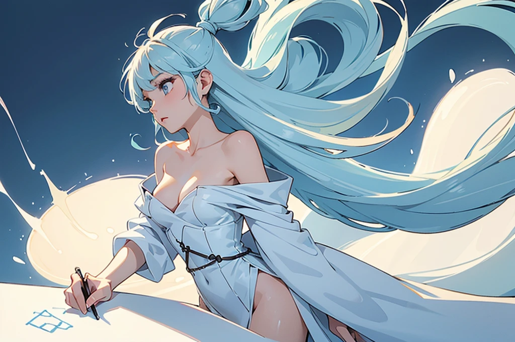 "No figur"! No Lora( 1.**"Dream"**
- Use calligraphy fonts with an elegant handwriting style. The background is plain light blue)