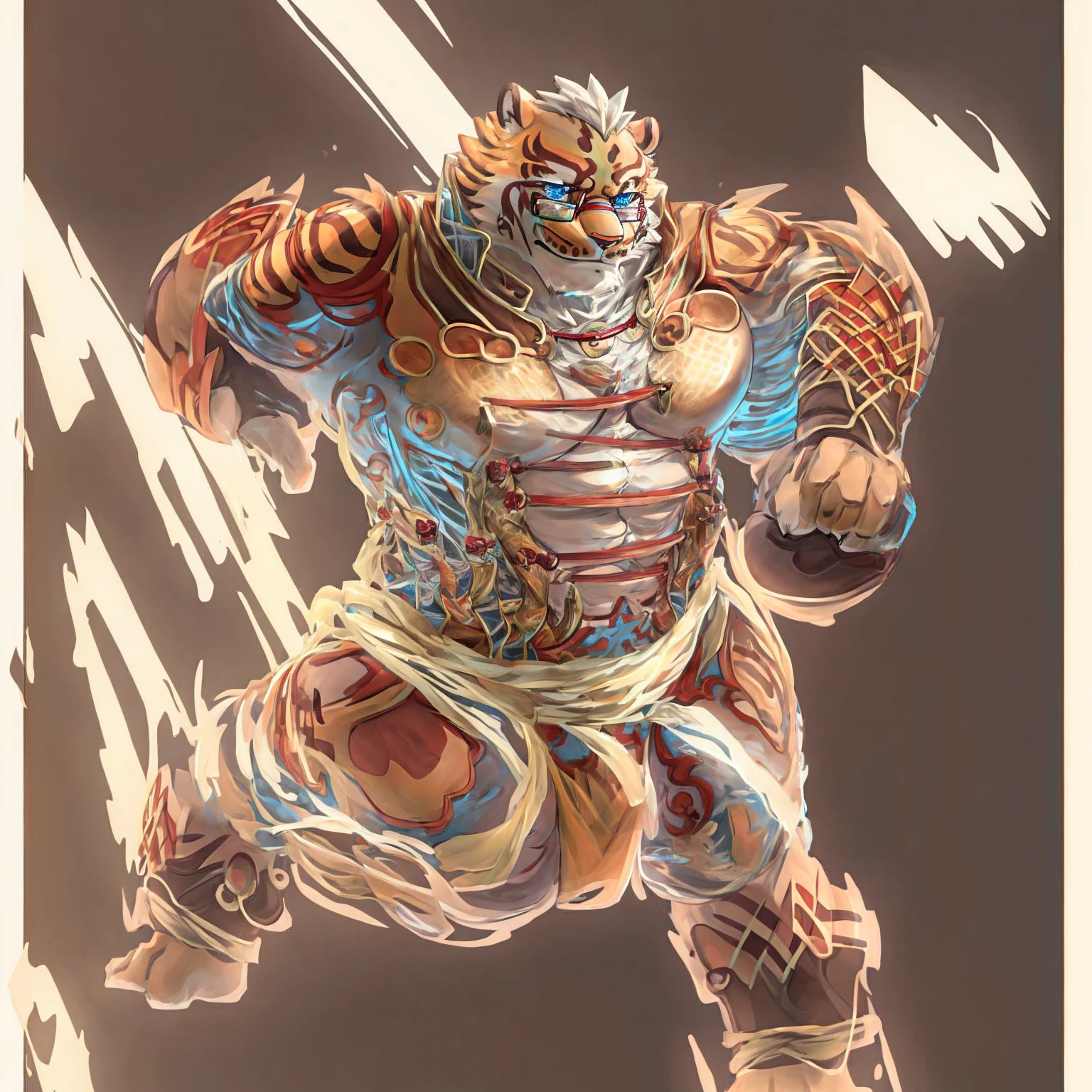Lin Hu,Blue eyes,Looking up,Strong body,Wear half-rimmed glasses ,nude,Rotaro Stunt,Five fingers five fingers,Best quality,Best quality,8K,HD,There is only one character on the screen,Full body pictureFull body pictureFull body pictureFull body pictureFull body picture,Minimalist background