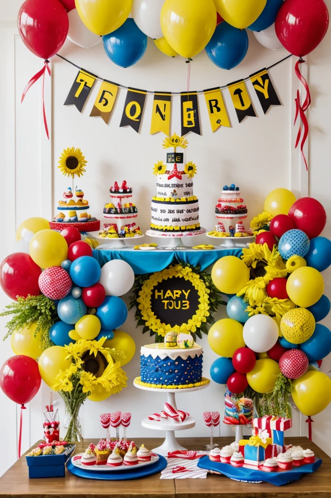 Make a tour de France themed birthday decoration 