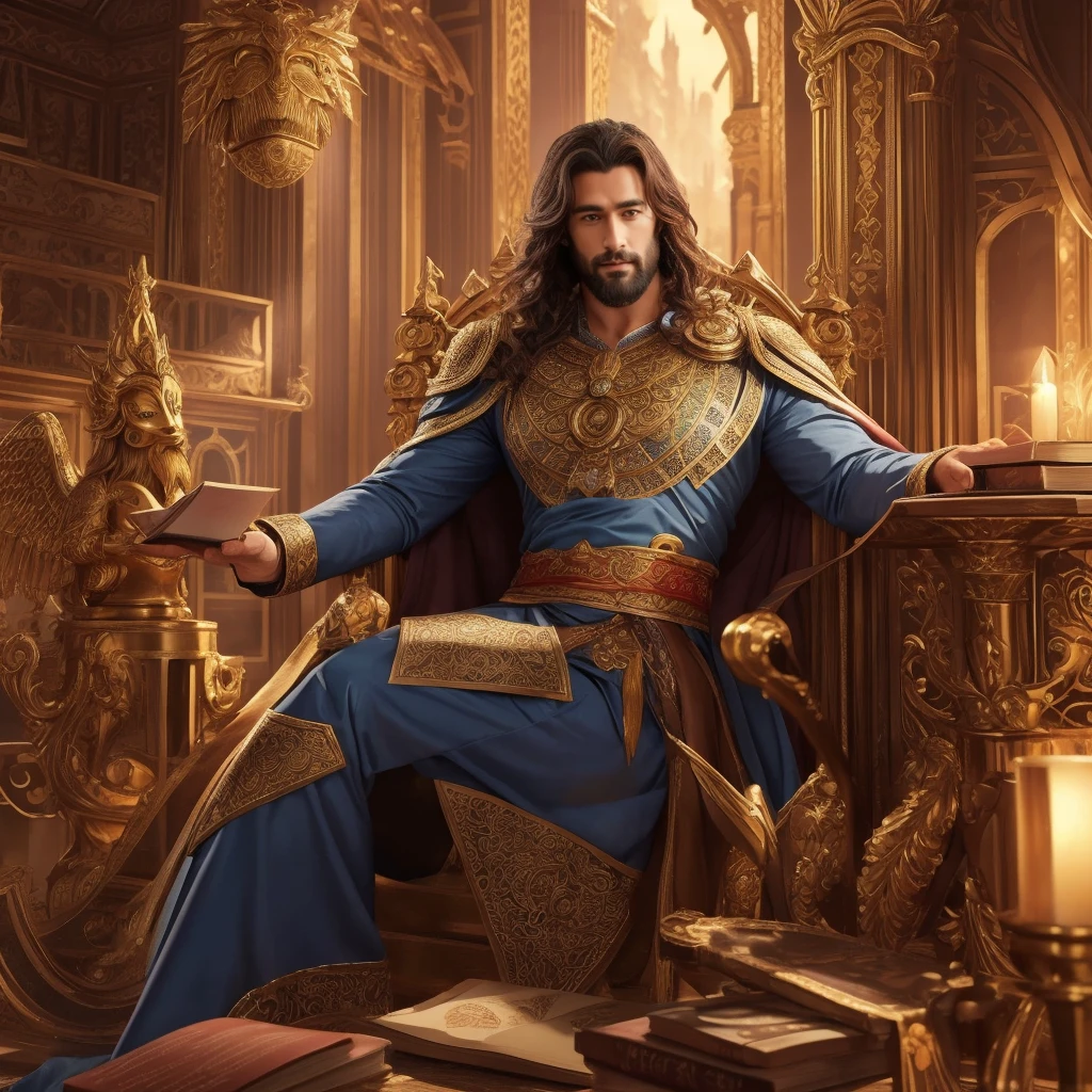 The book god has a handsome face and is accepted by the creatures under the book and is a god with a perfect body.