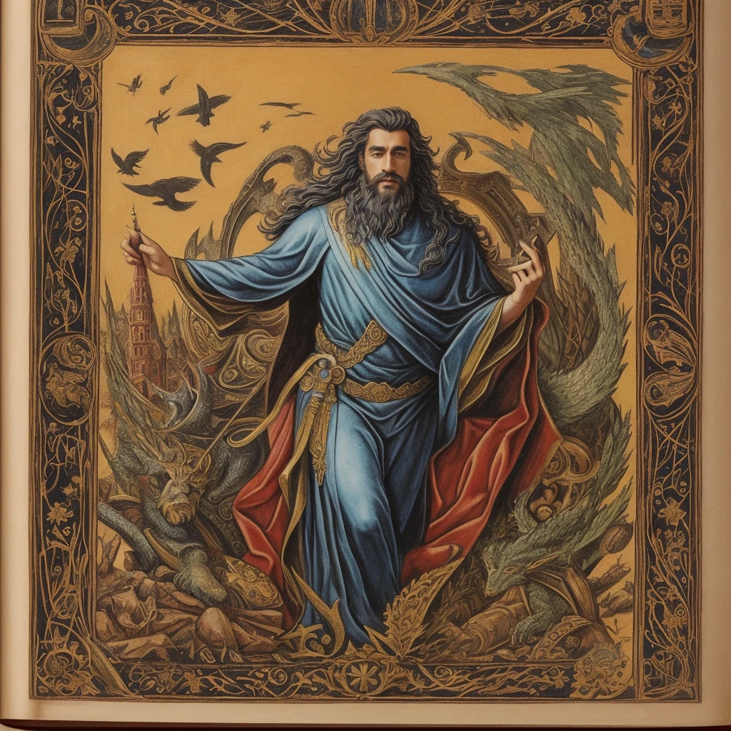 The book god has a handsome face and is accepted by the creatures under the book and is a god with a perfect body.