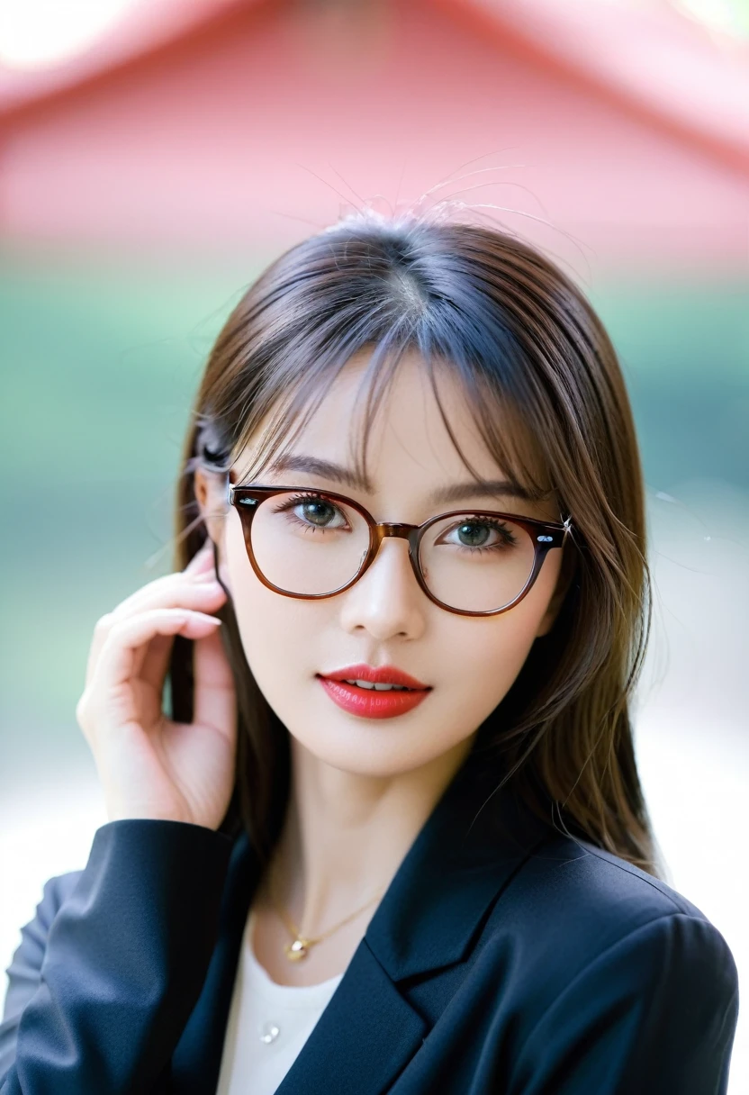 Glasses　Asia　Beautiful woman
