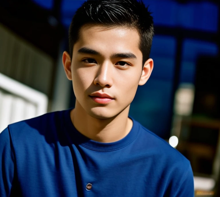 Aarav man wearing a shirt Haraf man looking at camera, perfect has a round face, A well-maintained model., Southeast Asian man with a round face, 3D profile picture, 8K, 45,000,000 pixcls, realistic light colors, beautiful young asian man, charming anime, Comfortable pose, Anime Asian man in real life, attractive handsome man, young asian man, Russian mixed with Japanese, perfect body, Freestyle photo of a handsome young man, beautiful asian man, The character is in her natural pose., Handsome Chad Chin, South Korean man, 2 8 years, 2 7 years,