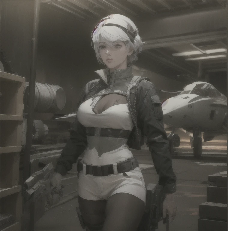 ((The best quality)), ((Masterpiece)), (Very detailed:1.3), ..............3D, beautiful (Cyberpunk:1.3) hacker woman, short hairstyle,short hair, Return to viewer, Thick hair, Operating computer terminal, head mounted display, computer server, LCD screen, fiber optic cable, Company logo, HDR (High Dymanic Range), ray tracing, NVIDIA RTX, super resolution, Unreal 5, Subsoil Scatter, PBR texture, Post-processing, Anisotropic filtering, depth of field, maximum sharpness and sharpness, Multilayer textures, Albedo y Highlight Maps, Surface shading, Accurate simulation of light-material interactions, perfect proportions, octane rendering, duotone lighting, Low ISO, white balance, rule of thirds, wide opening, 8K RAW, efficient sub-pixels, sub-pixel convolution, glow particles, dynamic pose