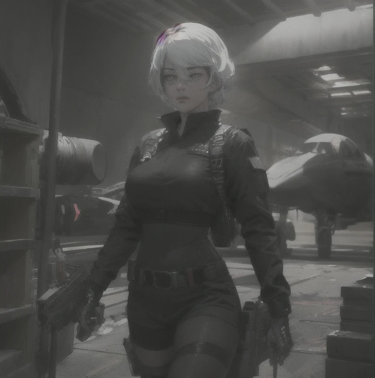 ((The best quality)), ((Masterpiece)), (Very detailed:1.3), ..............3D, beautiful (Cyberpunk:1.3) hacker woman, short hairstyle,short hair, Return to viewer, Thick hair, Operating computer terminal, head mounted display, computer server, LCD screen, fiber optic cable, Company logo, HDR (High Dymanic Range), ray tracing, NVIDIA RTX, super resolution, Unreal 5, Subsoil Scatter, PBR texture, Post-processing, Anisotropic filtering, depth of field, maximum sharpness and sharpness, Multilayer textures, Albedo y Highlight Maps, Surface shading, Accurate simulation of light-material interactions, perfect proportions, octane rendering, duotone lighting, Low ISO, white balance, rule of thirds, wide opening, 8K RAW, efficient sub-pixels, sub-pixel convolution, glow particles, dynamic  pose