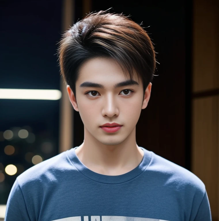 Aarav man wearing a shirt Haraf man looking at camera, perfect has a round face, A well-maintained model., Southeast Asian man with a round face, 3D profile picture, 8K, 45,000,000 pixcls, realistic light colors, beautiful young asian man, charming anime,  Comfortable pose, Anime Asian man in real life, attractive handsome man, young asian man, Russian mixed with Japanese, perfect body, Freestyle photo of a handsome young man, beautiful asian man, The character is in her natural pose., Handsome Chad Chin, South Korean man, 2 8 years, 2 7 years, 