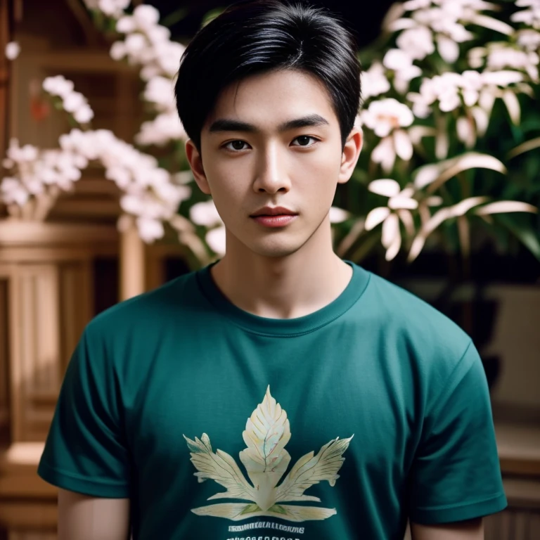 Aarav man wearing a shirt Haraf man looking at camera, perfect has a round face, A well-maintained model., Southeast Asian man with a round face, 3D profile picture, 8K, 45,000,000 pixcls, realistic light colors, beautiful young asian man, charming anime,  Comfortable pose, Anime Asian man in real life, attractive handsome man, young asian man, Russian mixed with Japanese, perfect body, Freestyle photo of a handsome young man, beautiful asian man, The character is in her natural pose., Handsome Chad Chin, South Korean man, 2 8 years, 2 7 years, 