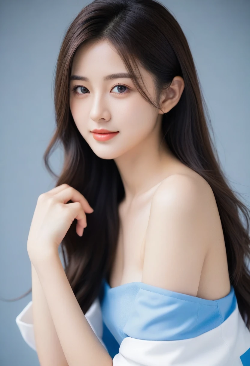 8K, Ultra-high resolution, Highest quality, masterpiece, 三分割法によるphotograph,Surreal, photograph, 1 Girl, (:1.3), pretty girl, Cute face, Beautiful eyes in every detail, 細かくdetailedに,masterpiece,, One Girl:1.2, Japan Female Announcer,Highest quality, Highest quality, 16K, Unbelievably absurd, 非常にdetailed, 2.5D, delicate and dynamic, blue sky, Confetti, Racing Car, Checkered Flag, Small face, Very delicate facial expressions, Delicate eye depiction, Upper body close-up, Only sexy women, Healthy body shape, 22-year-old woman, Race Queen, Height: 170cm, Big companies go bankrupt, Silvery long hair, Sexy long legs, 派手なRace Queenのコスチューム, Blue long skirt, White Leather Long Boots, Formula 1, Auto Racing Track,Beautiful leg line beauty,Captivating thighs,Full of sex appeal,Sensual,A carefree smile,Heal the heart,Short ponytail、beauty,Long neck、Laugh a little、Please close your mouth and laugh、(((Ideal body type))),A cup small breasts :2,、Portraiture:2、Perfect Anatomy、鮮明なdetailed、detailed、Surreal、Light and shadow,Strong light