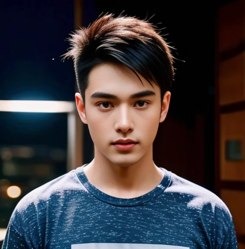 Aarav man wearing a shirt Haraf man looking at camera, perfect has a round face, A well-maintained model., Southeast Asian man with a round face, 3D profile picture, 8K, 45,000,000 pixcls, realistic light colors, beautiful young asian man, charming anime, Comfortable pose, Anime Asian man in real life, attractive handsome man, young asian man, Russian mixed with Japanese, perfect body, Freestyle photo of a handsome young man, beautiful asian man, The character is in her natural pose., Handsome Chad Chin, South Korean man, 2 8 years, 2 7 years,