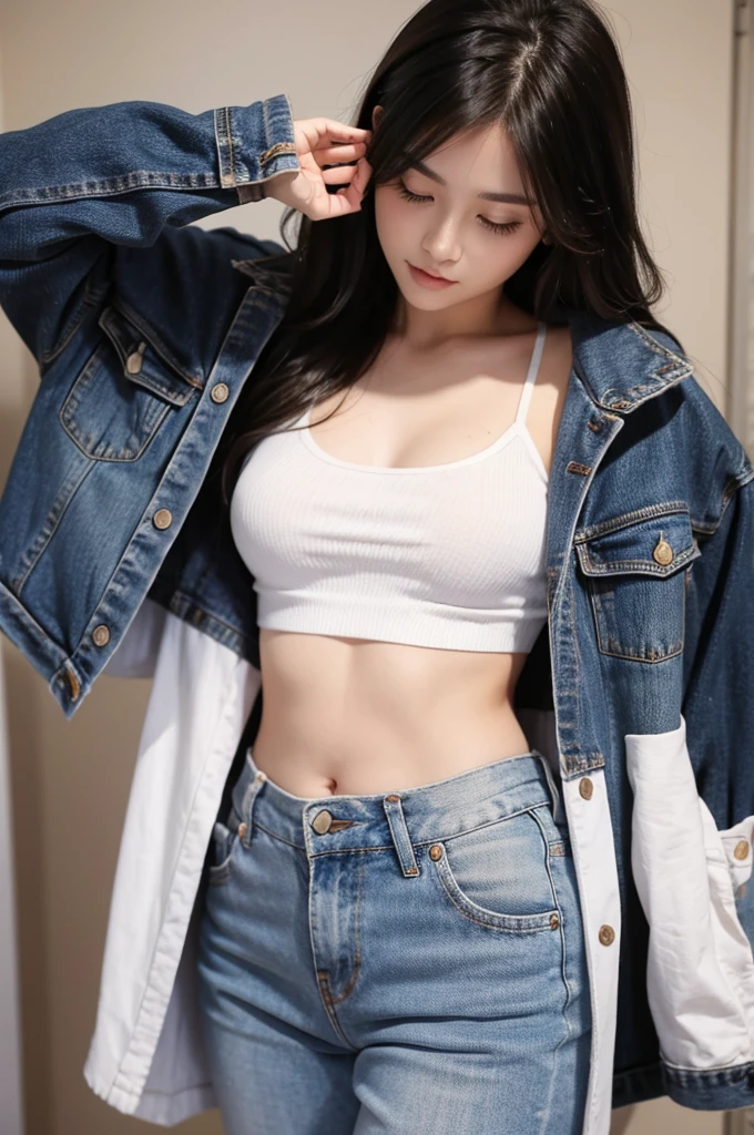 Beautiful woman changing clothes