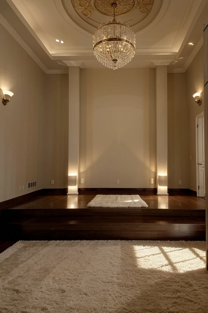 A spacious room, luxurious, beautiful and modern