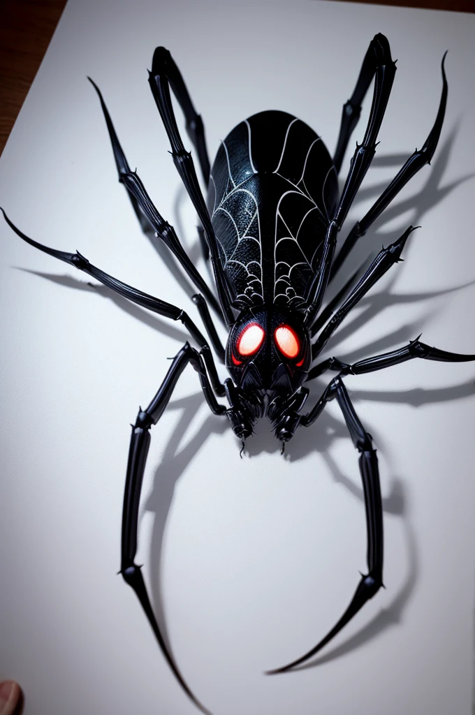 Create a spider image with drawing outline!