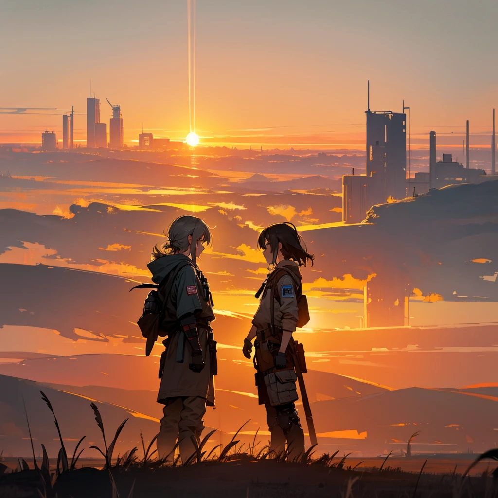 The horizon of a post-apocalyptic prairie, but with a sunset that reflects life and hope