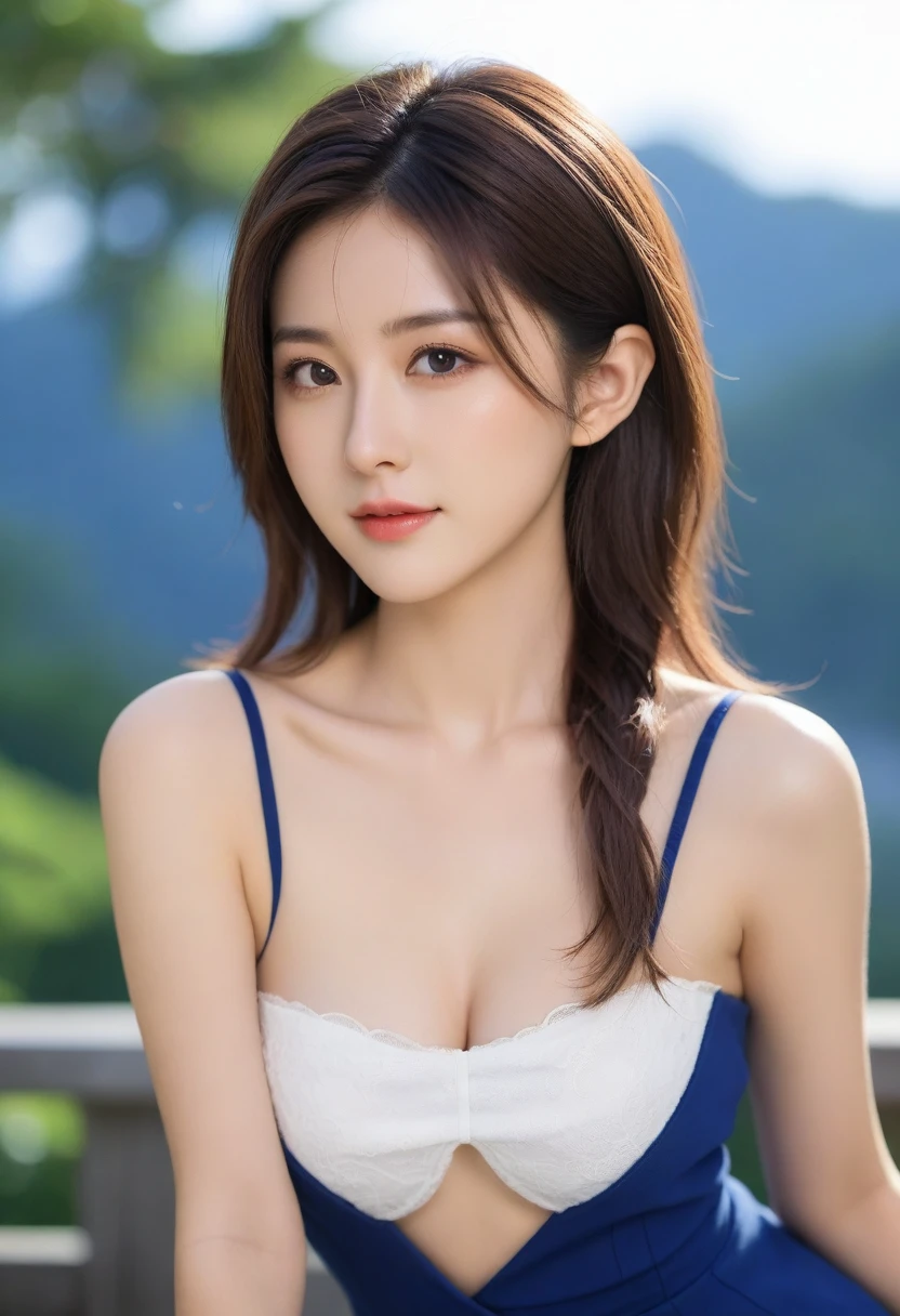 8K, Ultra-high resolution, Highest quality, masterpiece, 三分割法によるphotograph,Surreal, photograph, 1 Girl, (:1.3), pretty girl, Cute face, Beautiful eyes in every detail, 細かくdetailedに,masterpiece,, One Girl:1.2, Japan Female Announcer, delicate and dynamic, battlefield, Small faint lights and flying fireflies, night, Starry Sky, milky way, nebula, shooting star, Very delicate facial expressions, Delicate eye depiction, Upper body close-up, Only sexy women, Healthy body shape, 16 years oldantasy XVI Jill Warrick, Height: 170cm, Jill Warrickのコスチューム, Blue long skirt, Long brown leather boots, Beautiful leg line beauty,Captivating thighs,Full of sex appeal,Sensual,A carefree smile,Heal the heart,Short ponytail、beauty,Long neck、Laugh a little、Please close your mouth and laugh、(((Ideal body type))),A cup small breasts :2,、Portraiture:2、Perfect Anatomy、鮮明なdetailed、detailed、Surreal、Light and shadow,Strong light