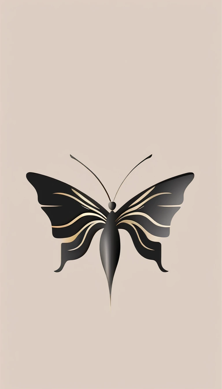 the smallest, Abstract butterfly logo，Modern, simple,