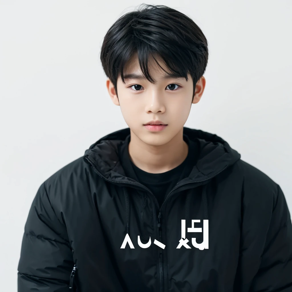 Asian boy on white background. (Yeonjun TXT)
