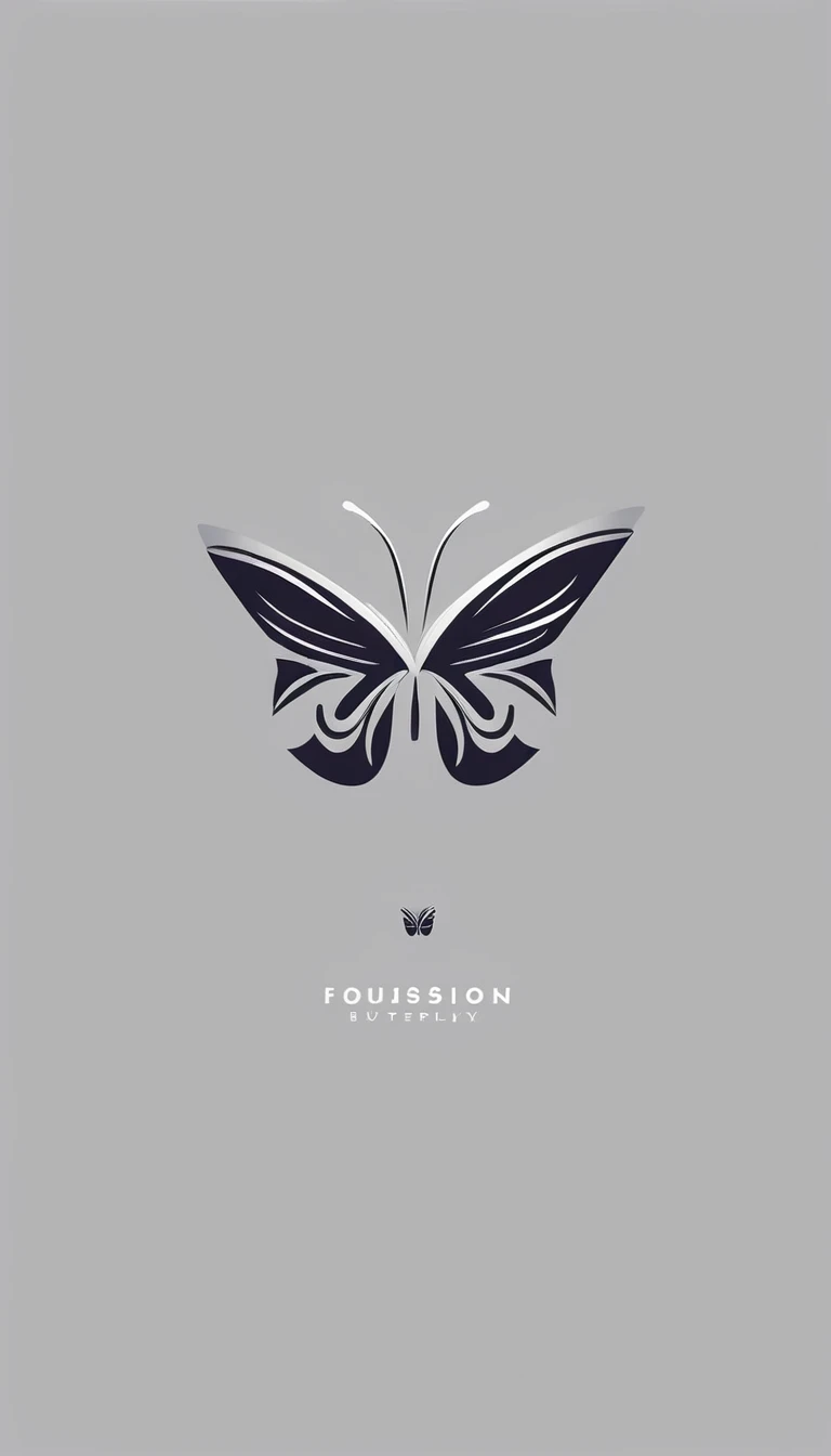 the smallest, Abstract butterfly logo,Woman and butterfly fusion,Modern, simple, Clothing brand logo". Create a Modern, Simplicity, high quality, Feather turns into butterfly symbol