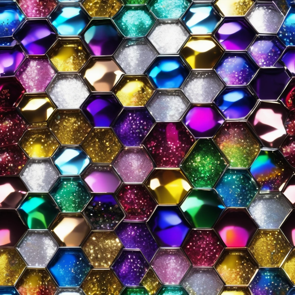 Background fantasy rainbow colors lights glass crystal metallized stained glass room, Emits a wonderful light, Light Particles, Shining, Sprinkle gold and silver sequins and confetti, iridescent Light Particles, Many fallen petals, Meticulous depiction, Professional lighting