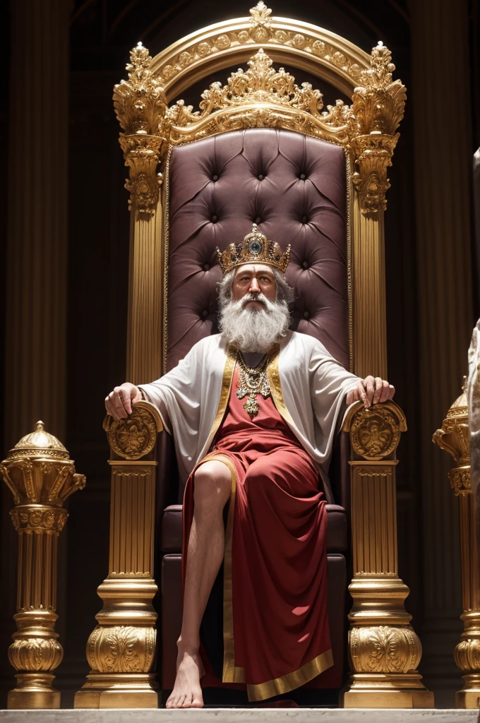 God sitting on a throne
